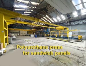 polyurethane press for sandwich panelsStocknummer: Z.10k 14279Hauptkategorie: [Z] Komplettes installationen / Transportmitteln, rollbruecken & hebezeuge / Kompressoren & aggregaten / Warmeluft heitzungUnterkategorie: [Z.10k] Verbundplatte-strasse mit PU-injectionMarkenname: Manni / Cannon » Fragen Sie ein individuelles Angebot