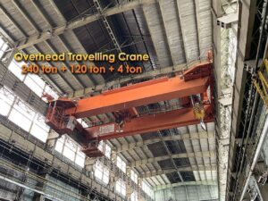 240 ton + 120 ton + 4 ton x 23 130 mmStocknummer: Z.04 14143Hauptkategorie: [Z] Komplettes installationen / Transportmitteln, rollbruecken & hebezeuge / Kompressoren & aggregaten / Warmeluft heitzungUnterkategorie: [Z.04] Laufkrane, Hallenkrane, Hebezeuge & LaderMarkenname: Siemens » Fragen Sie ein individuelles Angebot